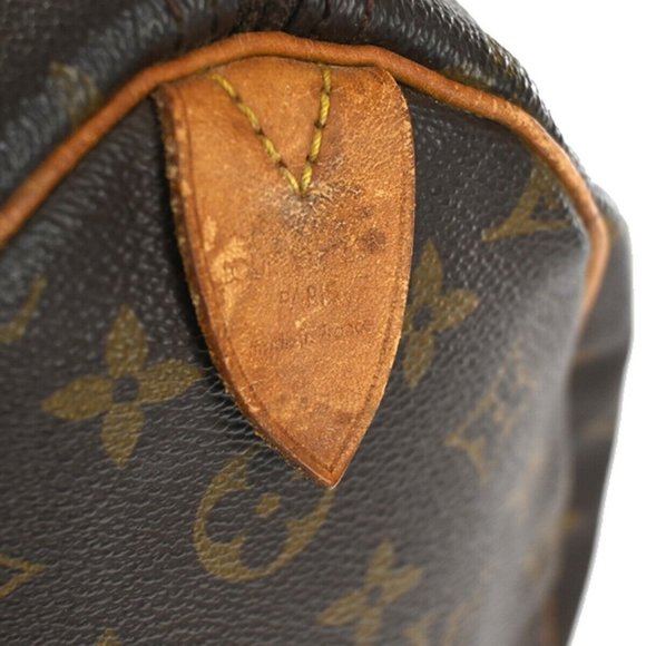 Authentic LOUIS VUITTON Speedy 35 Travel Hand Bag Monogram Leather Brown - Picture 10 of 15
